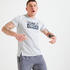 Men gym t shirt polyester fts 120 grey print