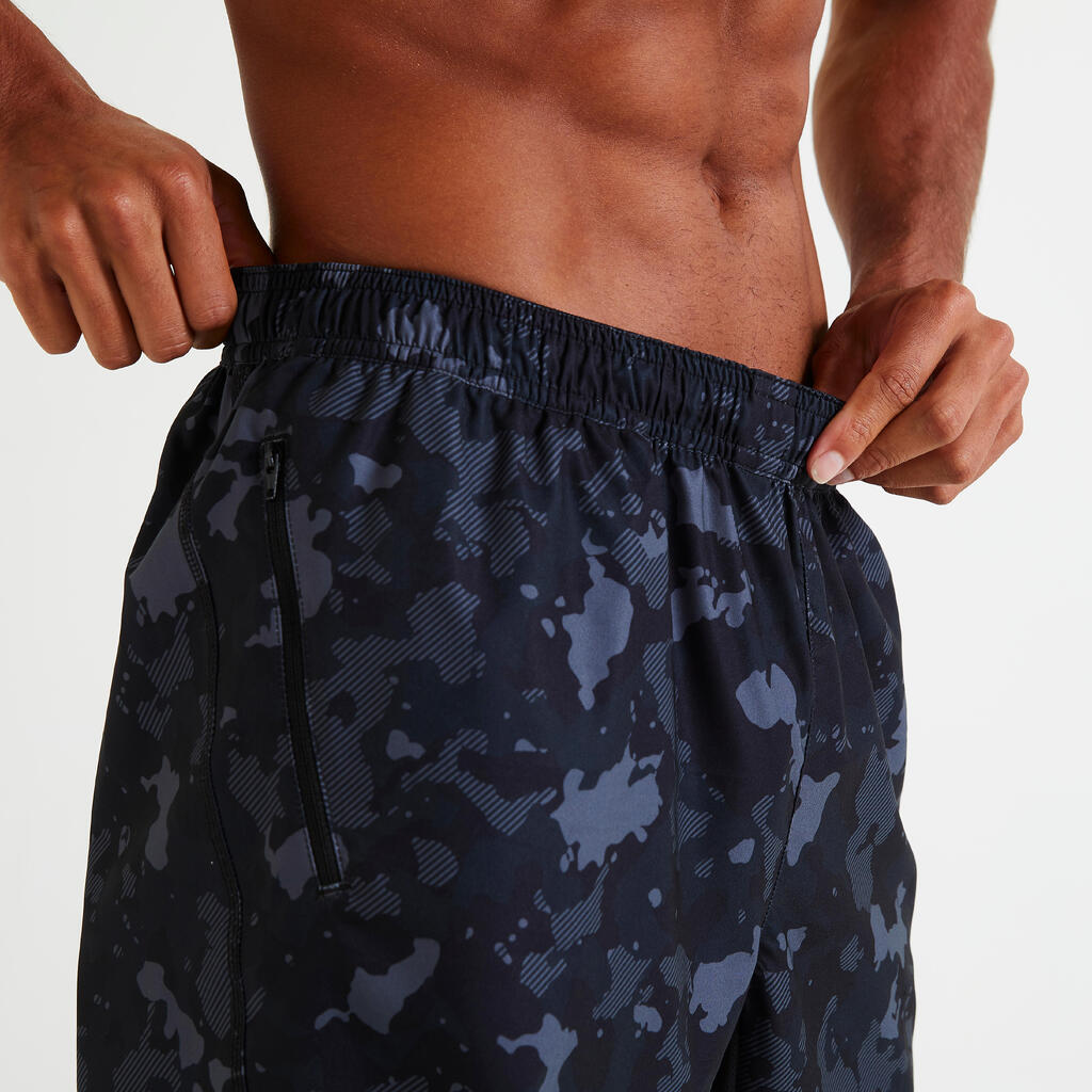 Shorts Herren Reissverschlusstaschen – Essential blau/camouflage