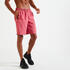 Men's Recycled Polyester Gym Shorts with Zip Pockets - Plain Pink