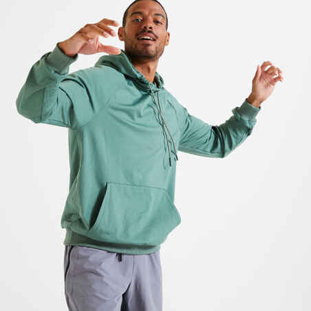 Sweatshirt Fitnesstraining grün unifarben