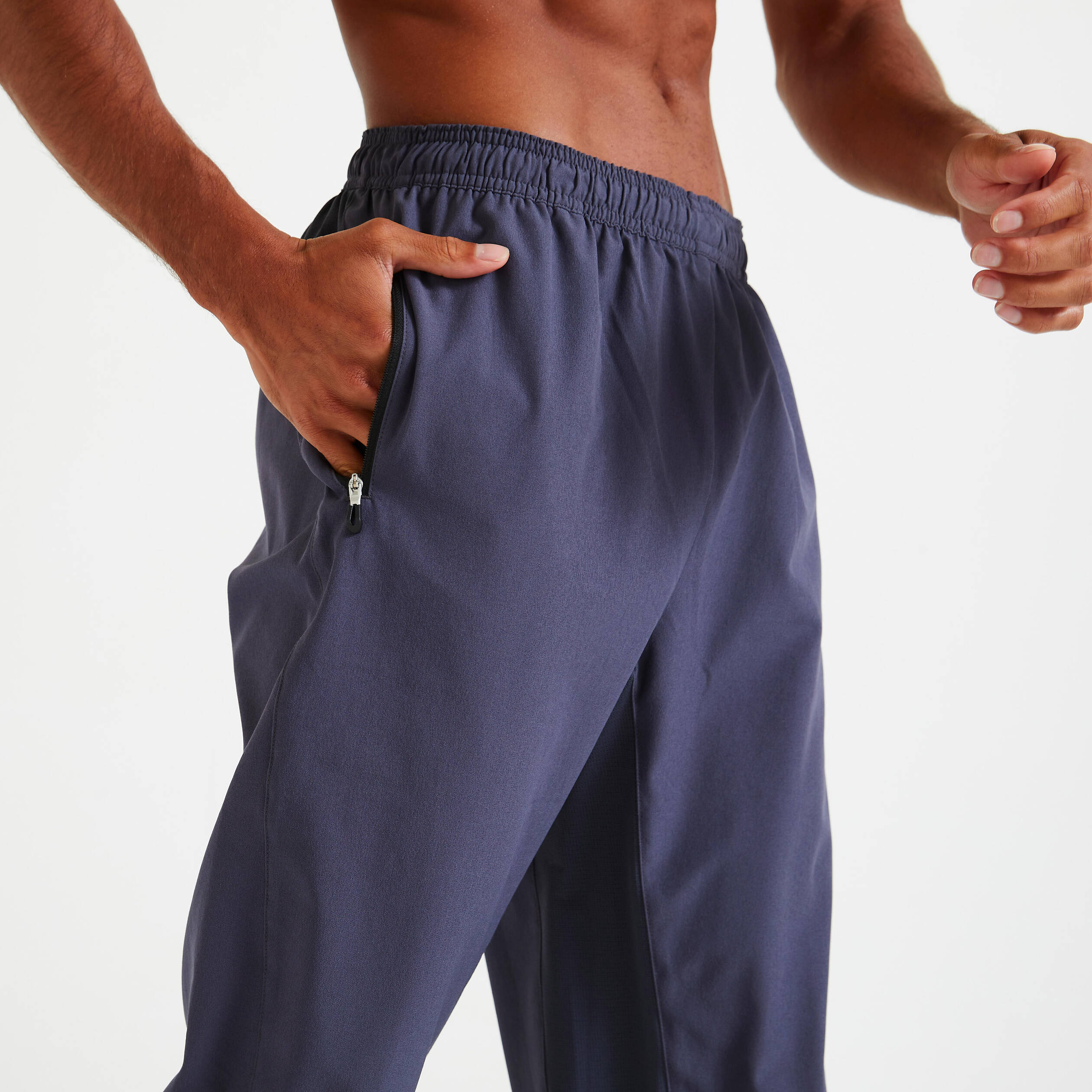 Men Gym Track Pant Polyester Slim Fit Dark Grey