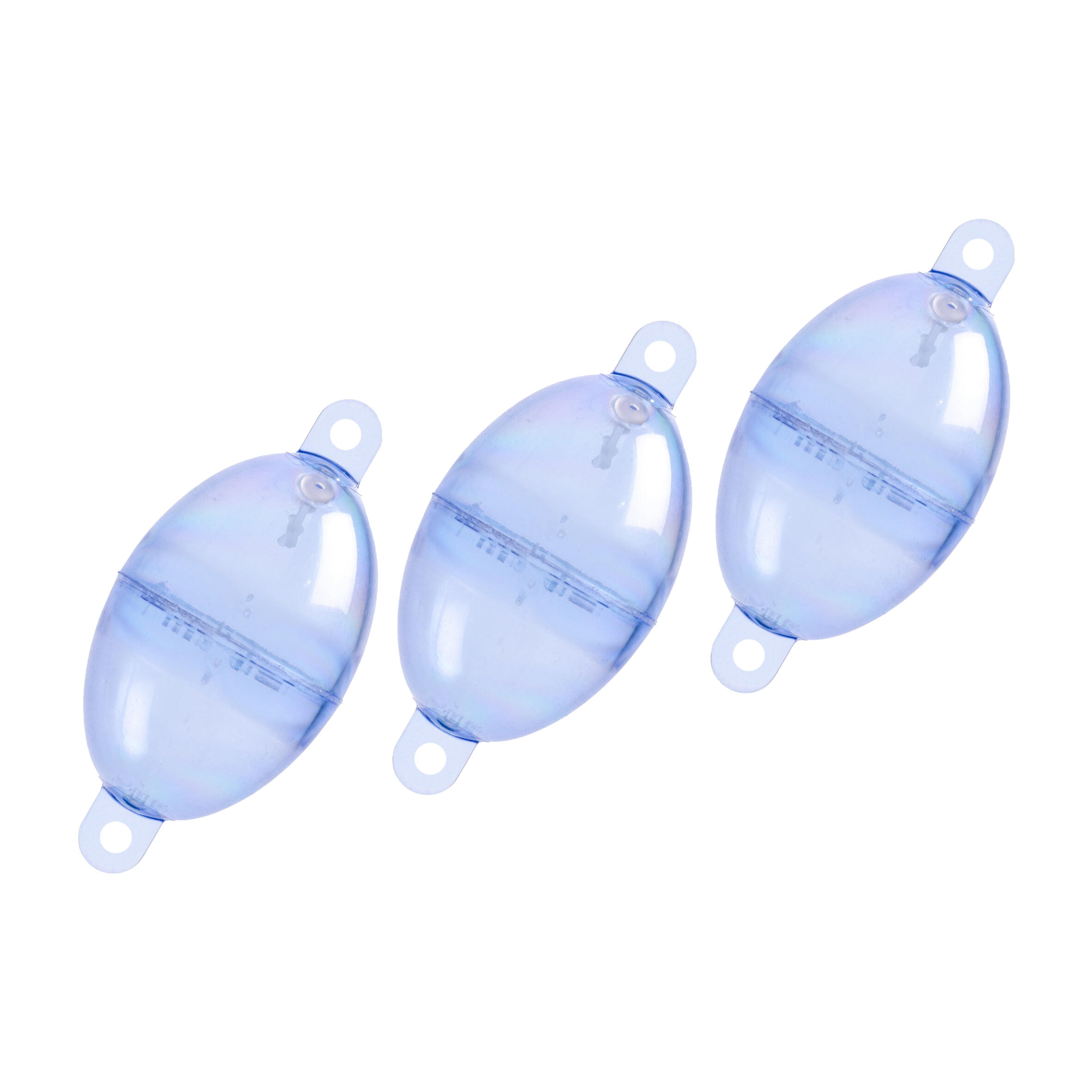 Oval Buldo N°4 clear x3 sea fishing bubble float 2/3