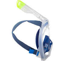 Surface snorkelling mask Easybreath + with acoustic valve > age 10 - blue