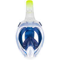Surface snorkelling mask Easybreath + with acoustic valve > age 10 - blue