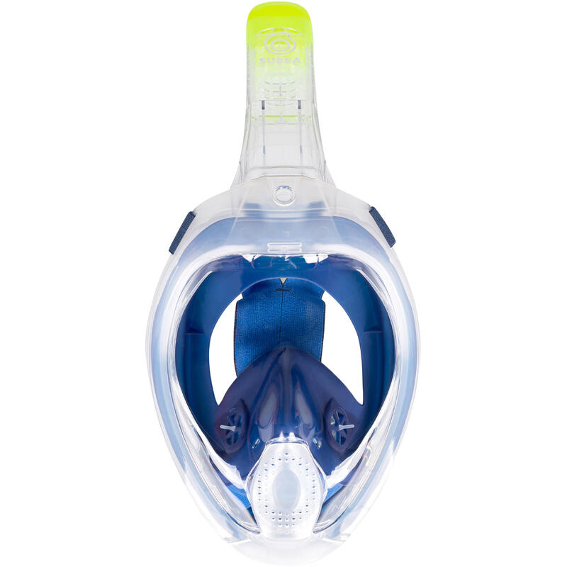 Snorkelmasker met geluidsventiel voor volwassenen Easybreath 540 Freetalk blauw