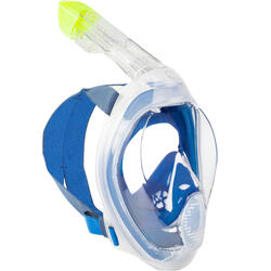 Snorkelmasker met geluidsventiel voor volwassenen Easybreath 540 Freetalk blauw