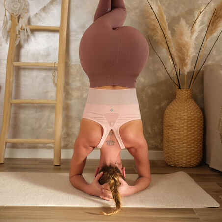 Long Dynamic Yoga Sports Bra - Pink/Orange/Silver