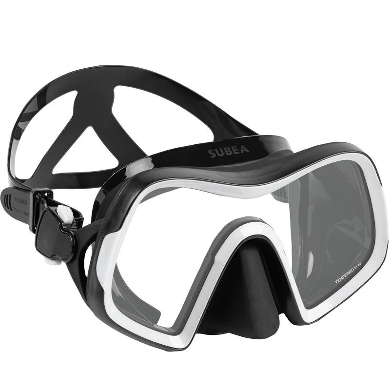 Tauchmaske Damen/Herren SCD 500 schwarz/grau