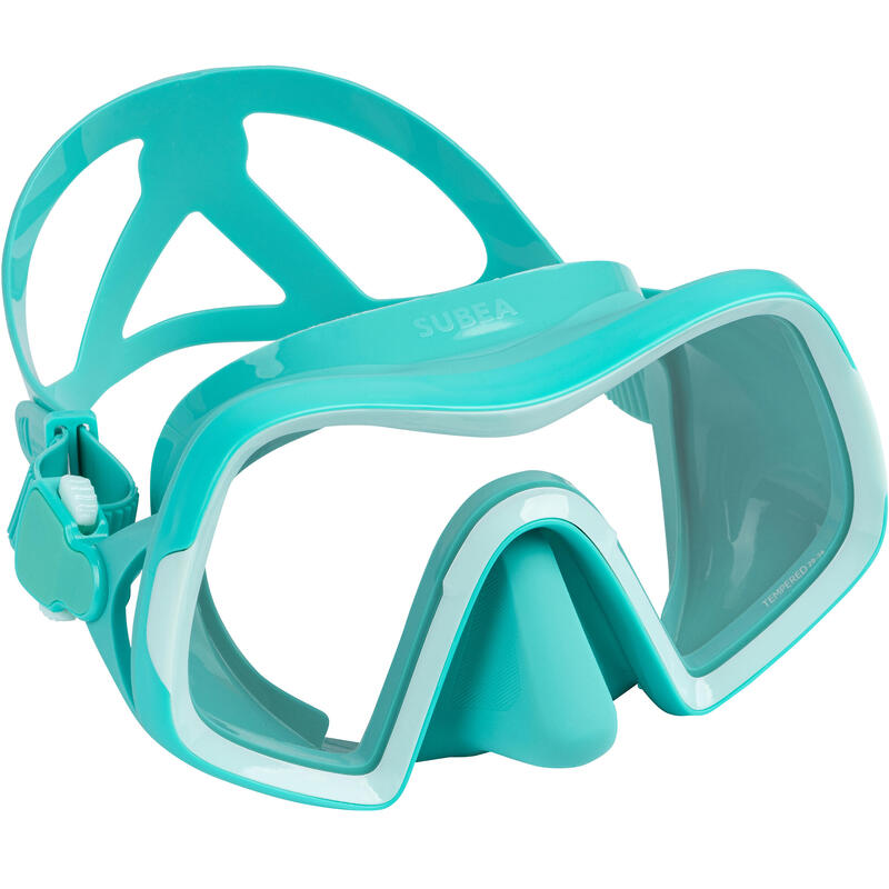 Masque de plongée sous marine SCD 500 V2 mono-hublot turquoise