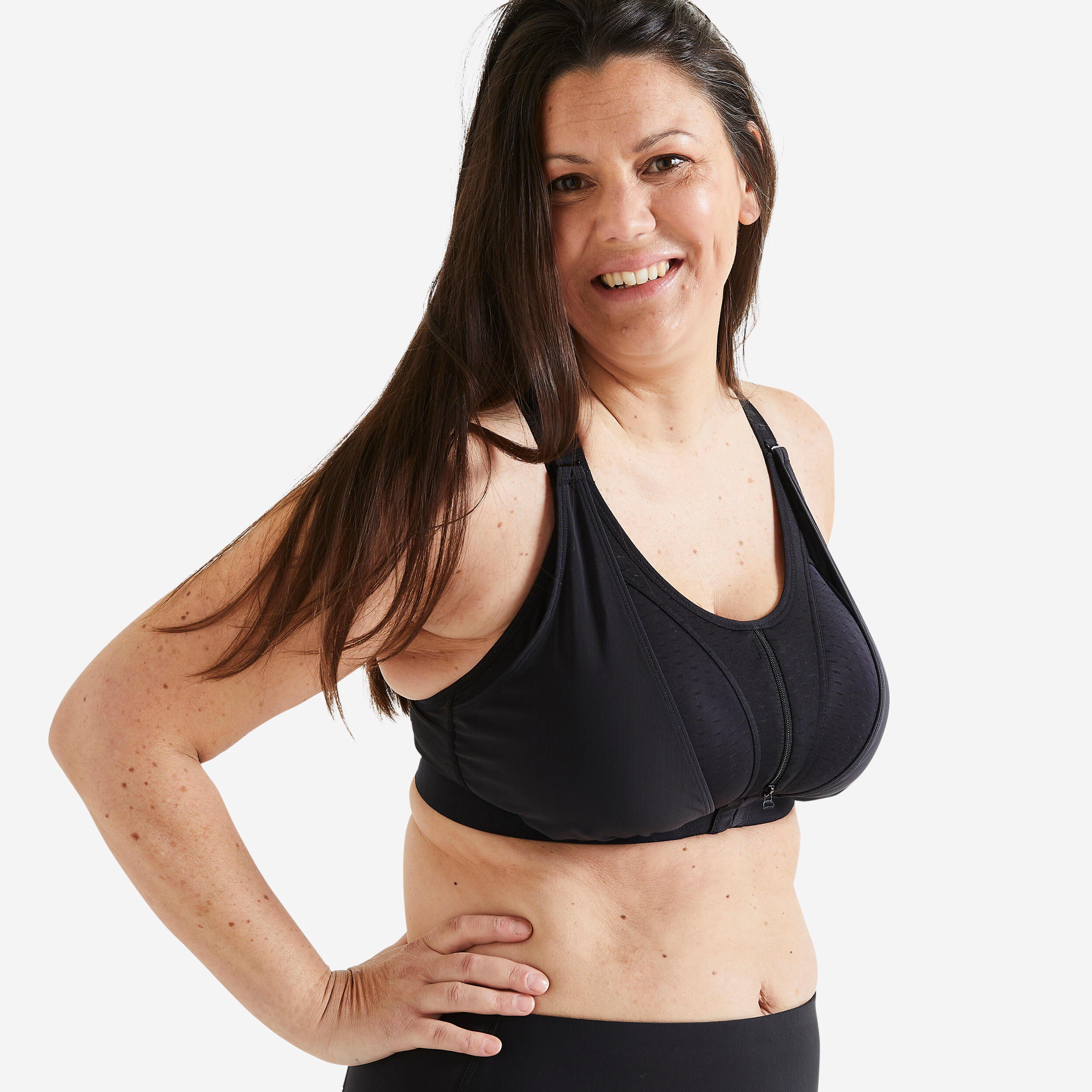 Image of Large High-Support Fitness Bra - 960 Black