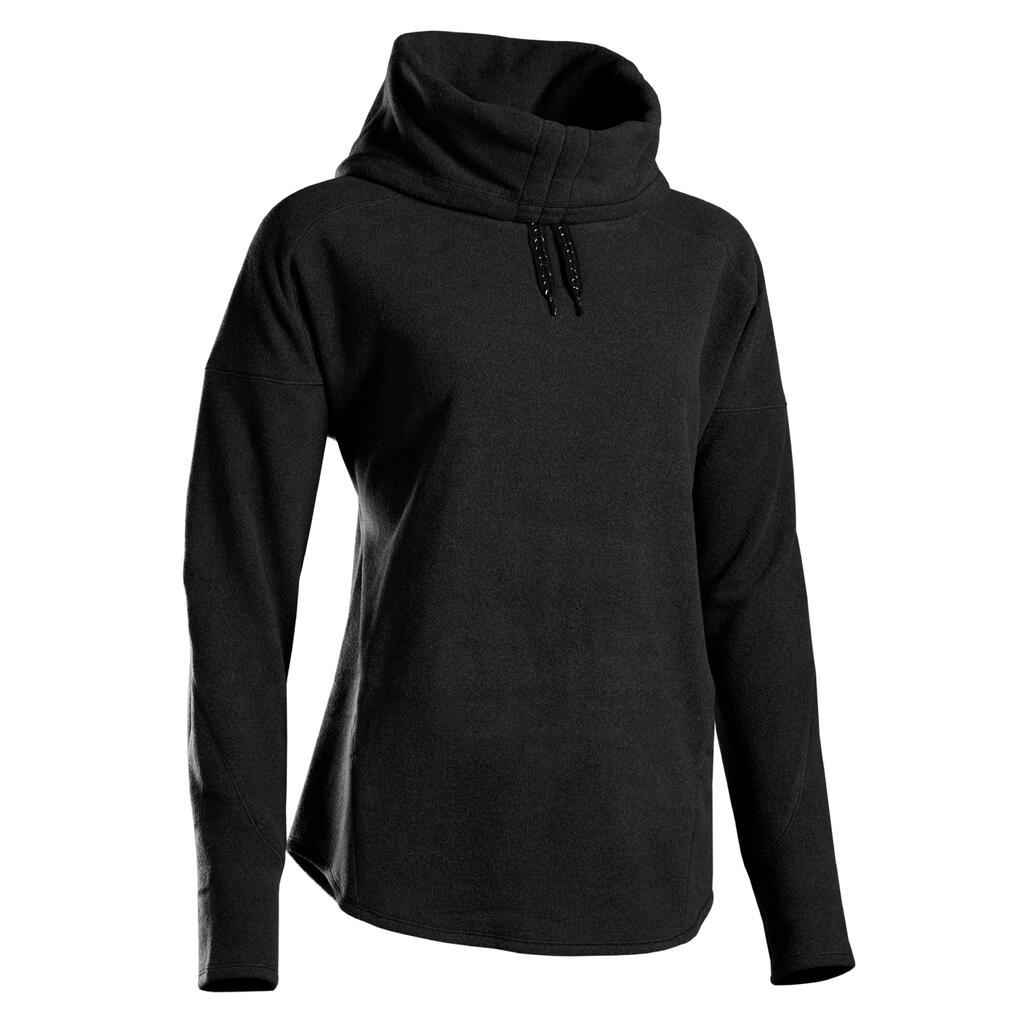 Women's Fleece Relaxation Yoga Sweatshirt - Black