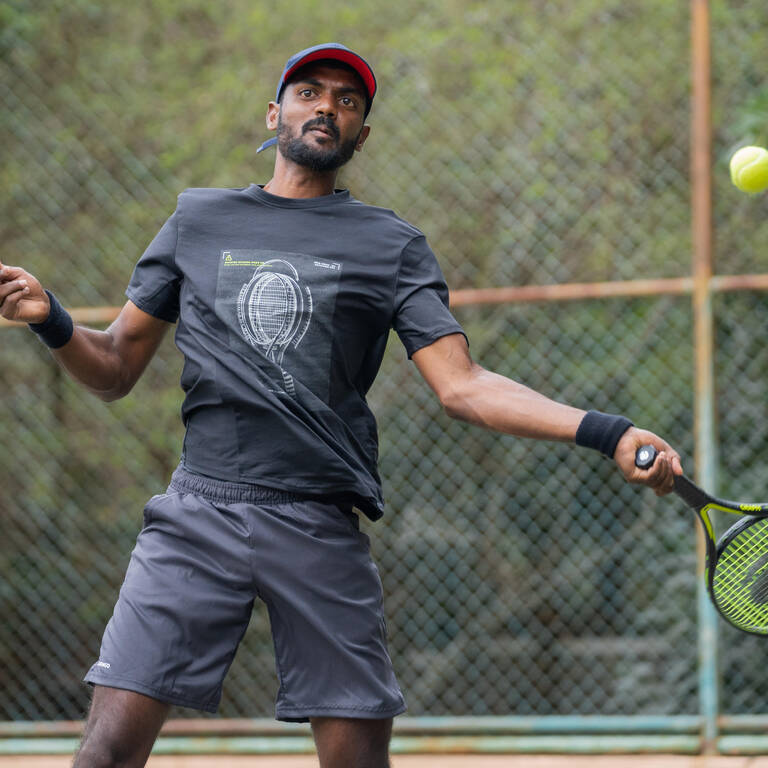 Men's Tennis T-Shirt TTS100 - Black