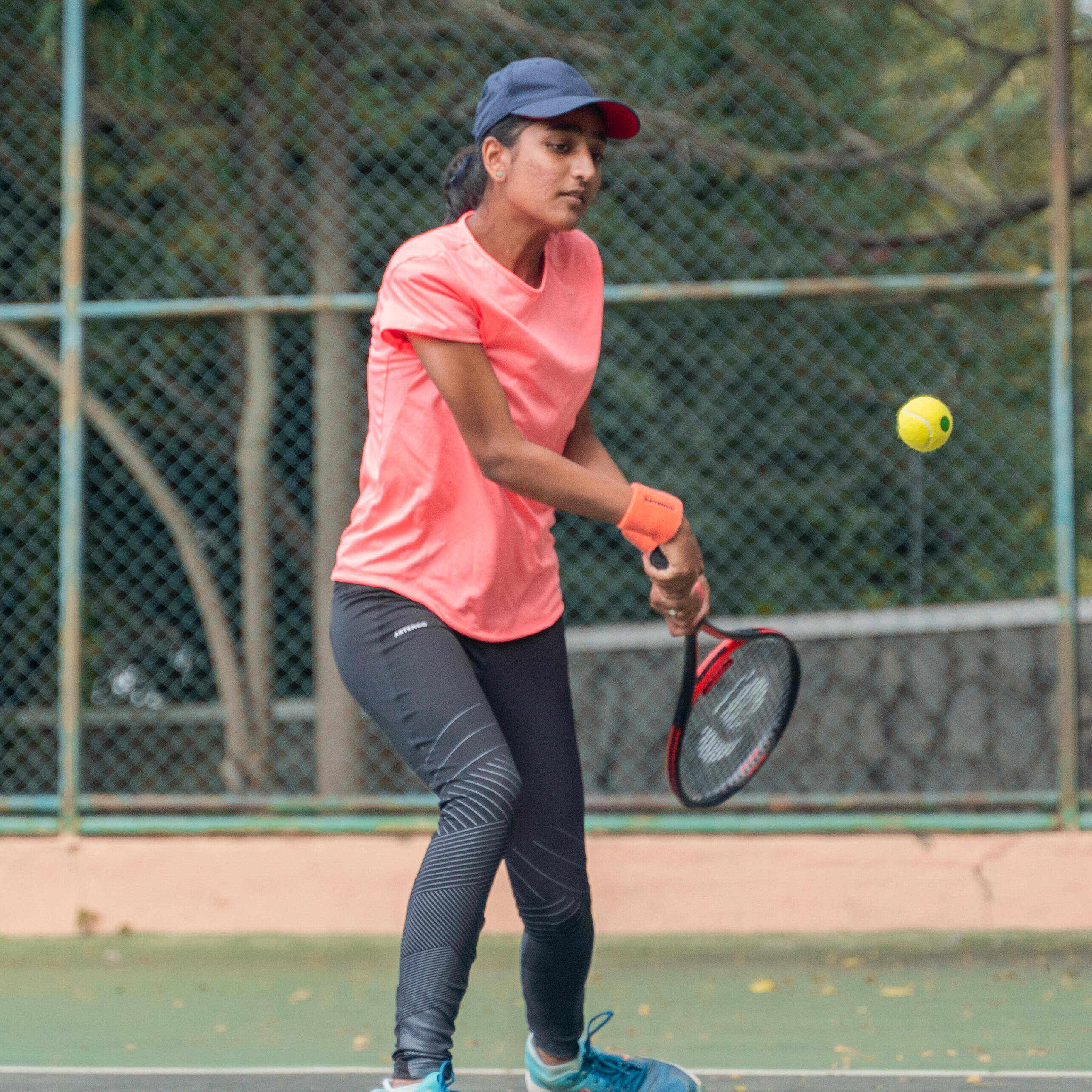 Women Tennis T-Shirt -TTS100 Dry Coral -  5