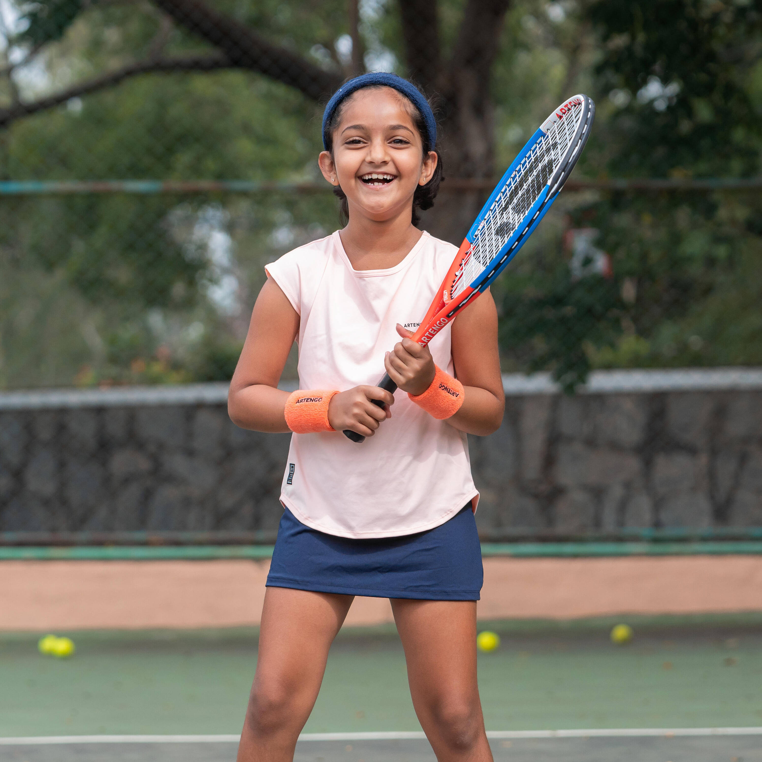 Girls Tennis Skirt TSK100 Navy Blue -  4