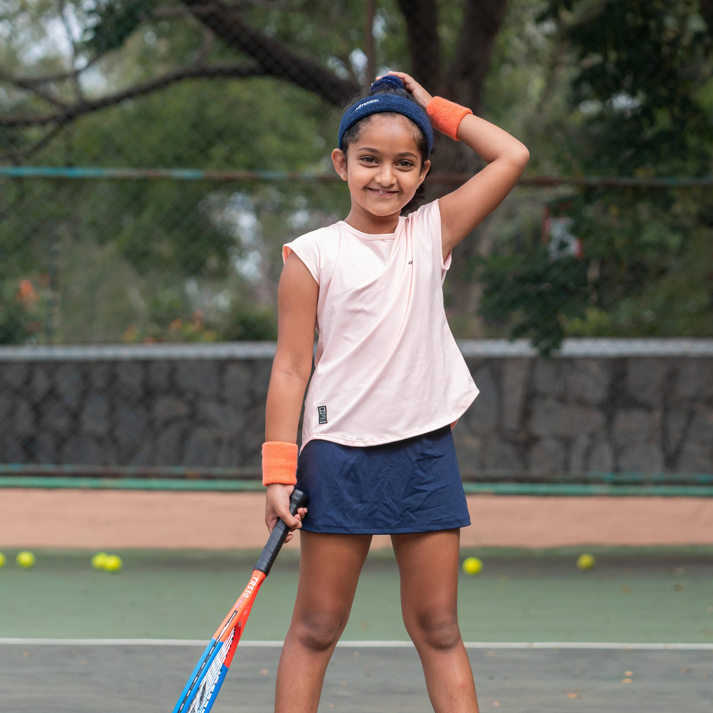 Girls Tennis Skirt TSK100 Navy Blue -  2