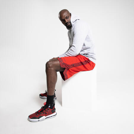 Худі чоловіче H100 для баскетболу світло-сіре