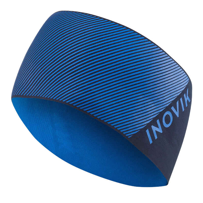 Stirnband Langlauf XC S 500 Erwachsene blau mit Print Stirnband Langlauf XC S 500 Erwachsene blau mit Print