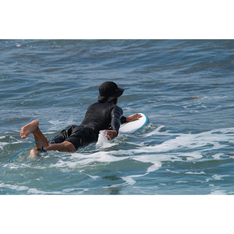 Uv-werende rashguard voor surfen heren 900 lange mouwen zwart