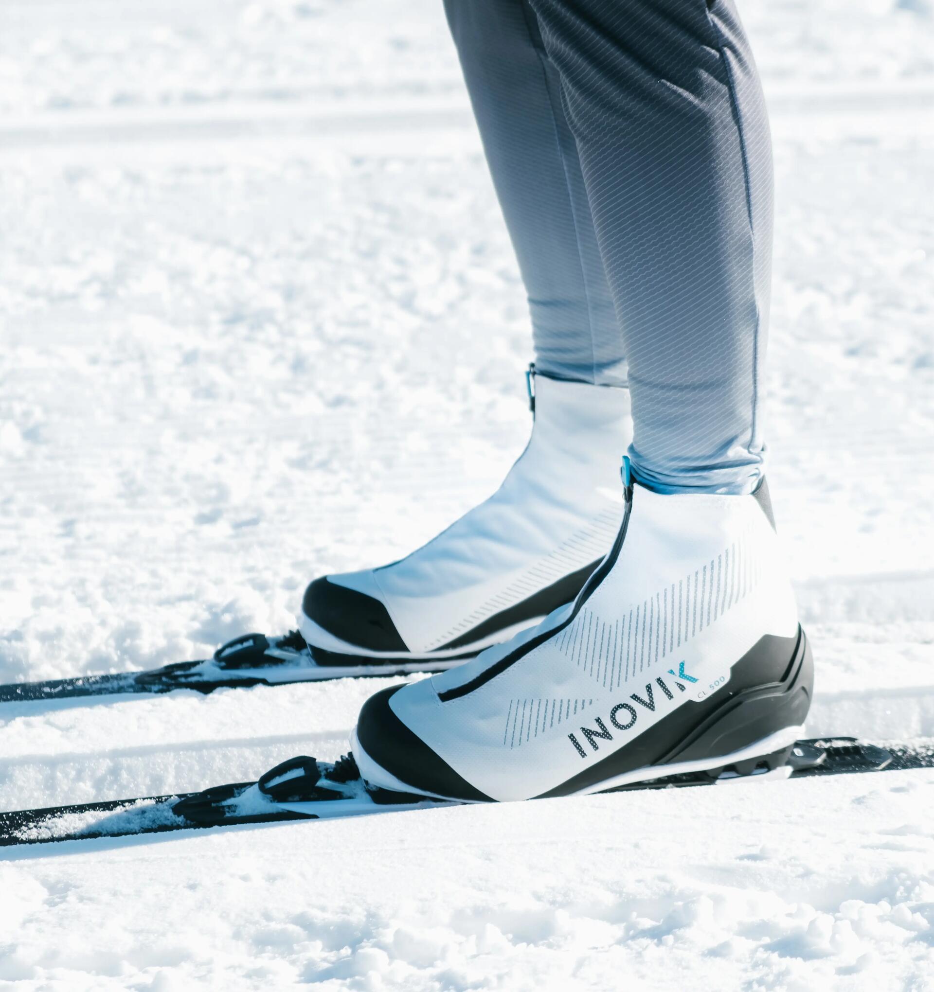 black and white ski shoes