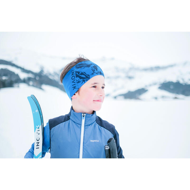 Gilet de ski de fond bleu marine - XC S GILET 500 - enfant