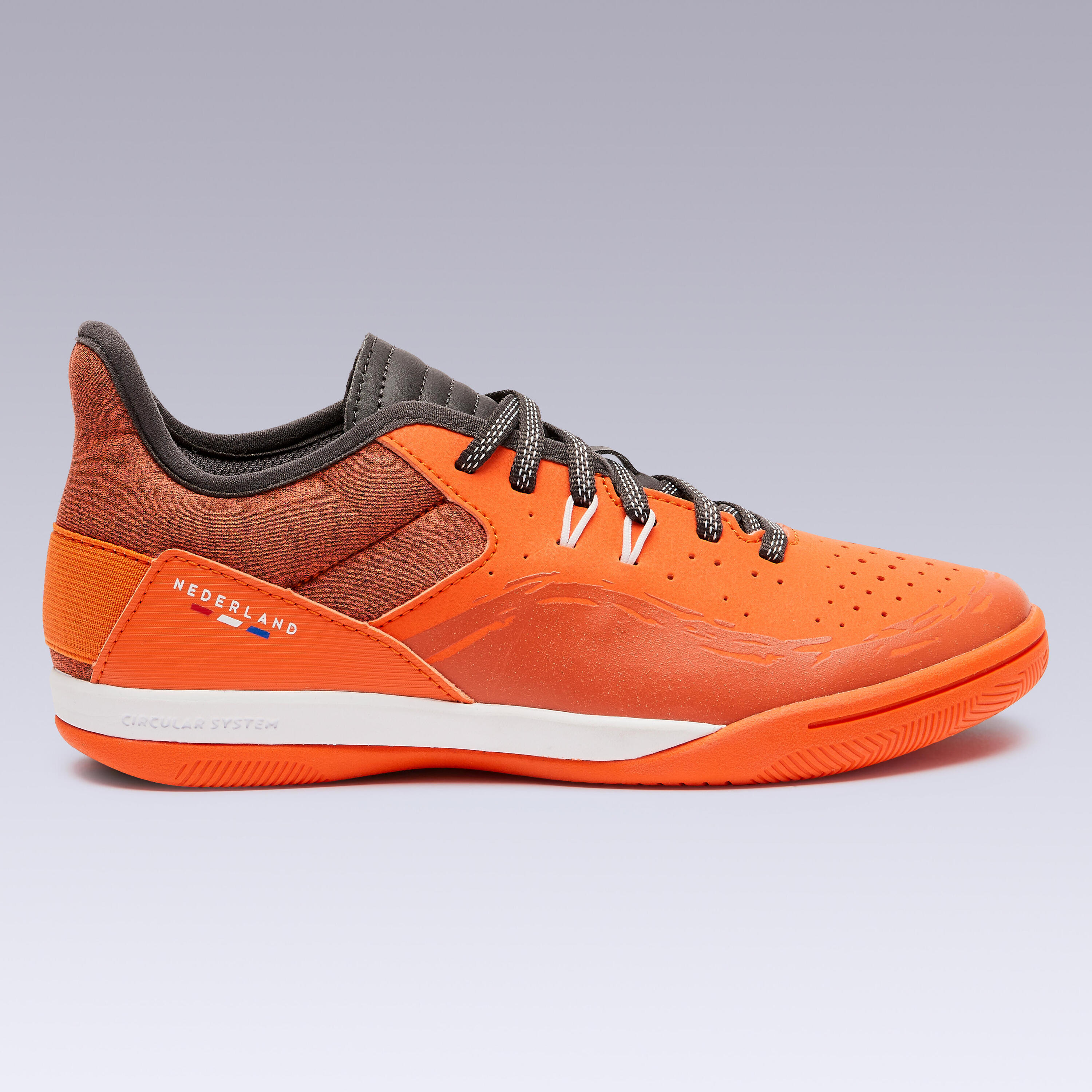 Zaalvoetbalschoenen kind Eskudo 500 Barrio Nederland EK editie oranje 2/9