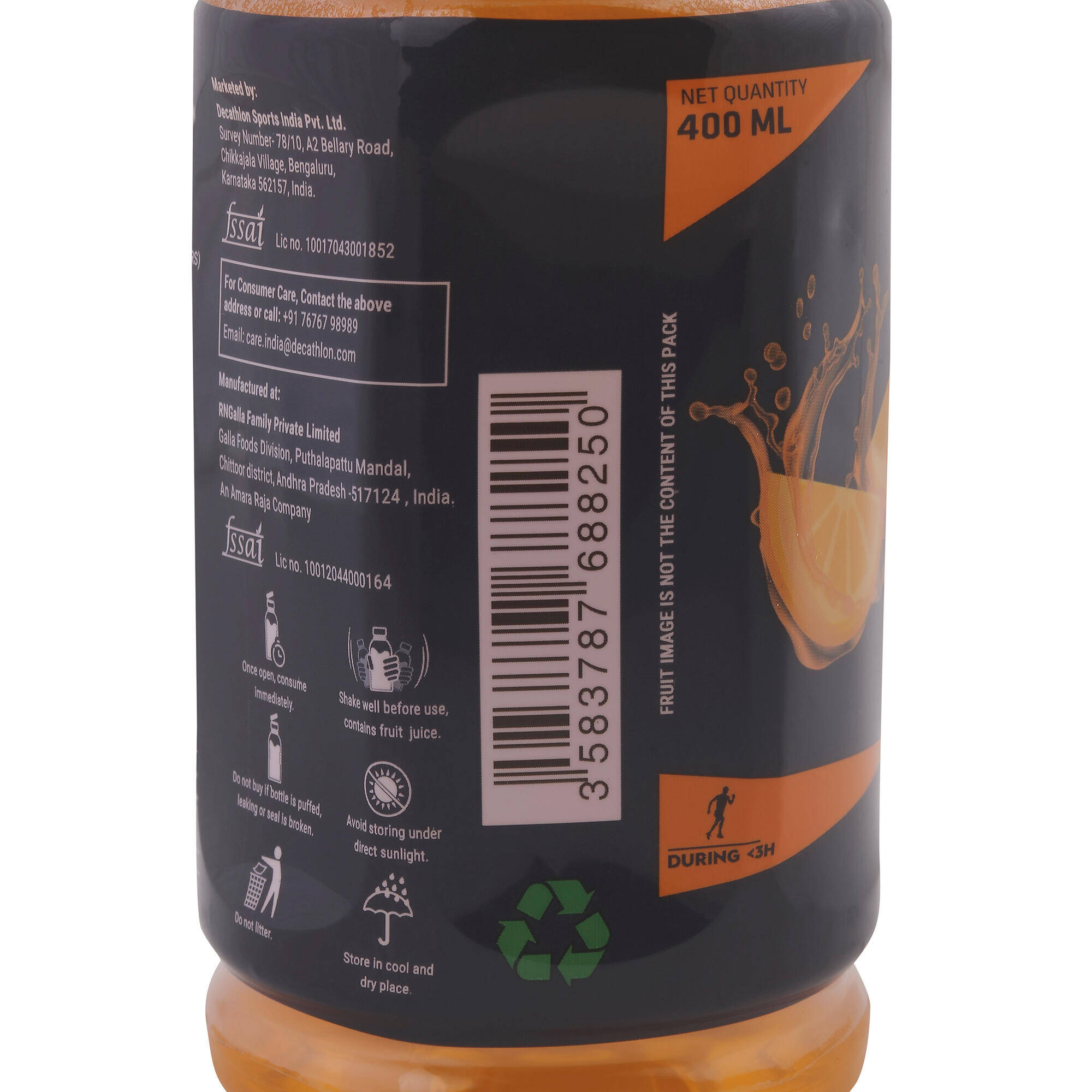 Sports Drink Orange 400ml -  4