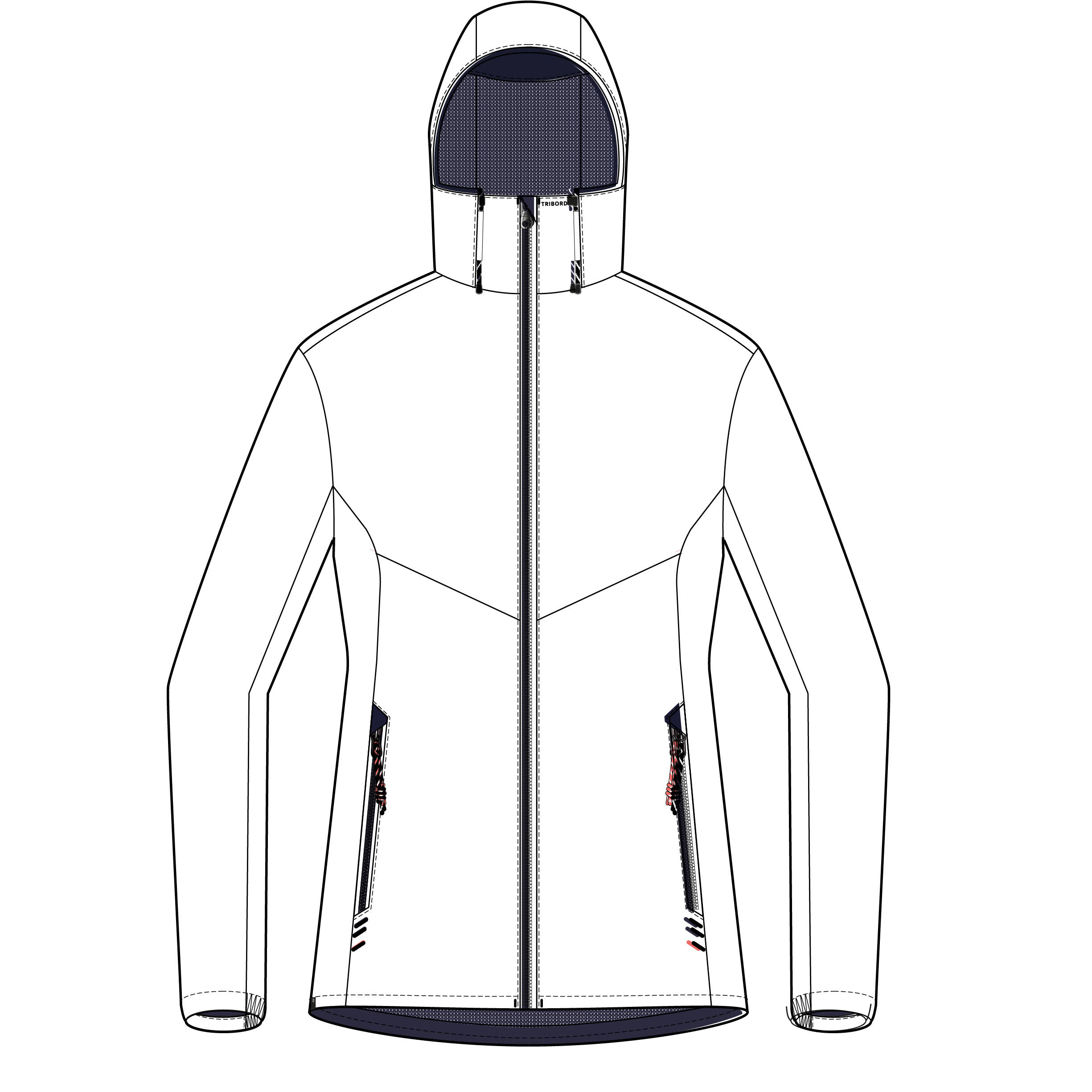 Segeljacke Regenjacke Damen wasserdicht ‒ Sailing 100 weiss 9/24