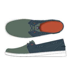 Men's Boat Shoes Sailing 100 - Khaki / Blue