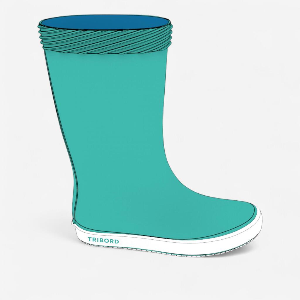 Kid's Rain Boot 100 turquoise blue