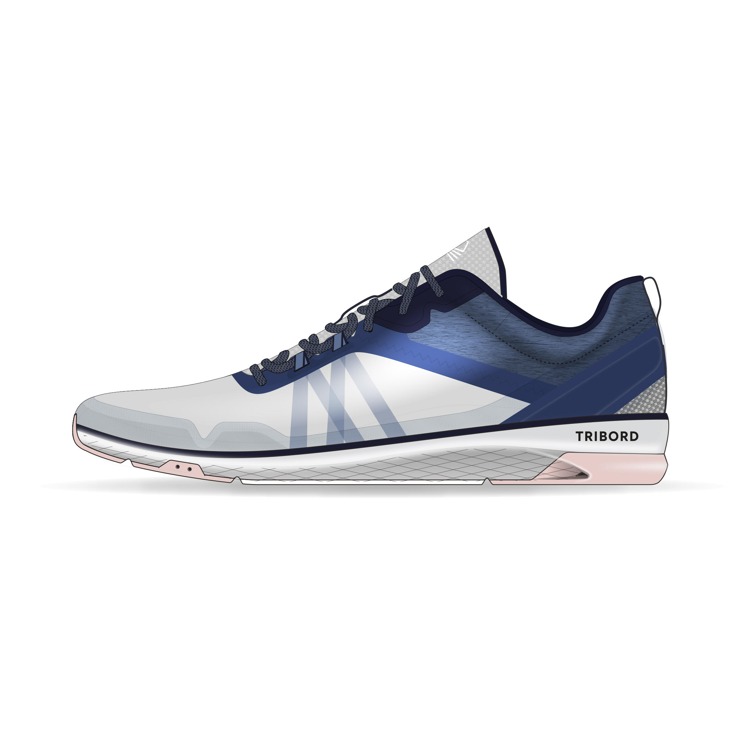 Chaussures bateau basket de voile Race 500 femme Bleu TRIBORD Decathlon