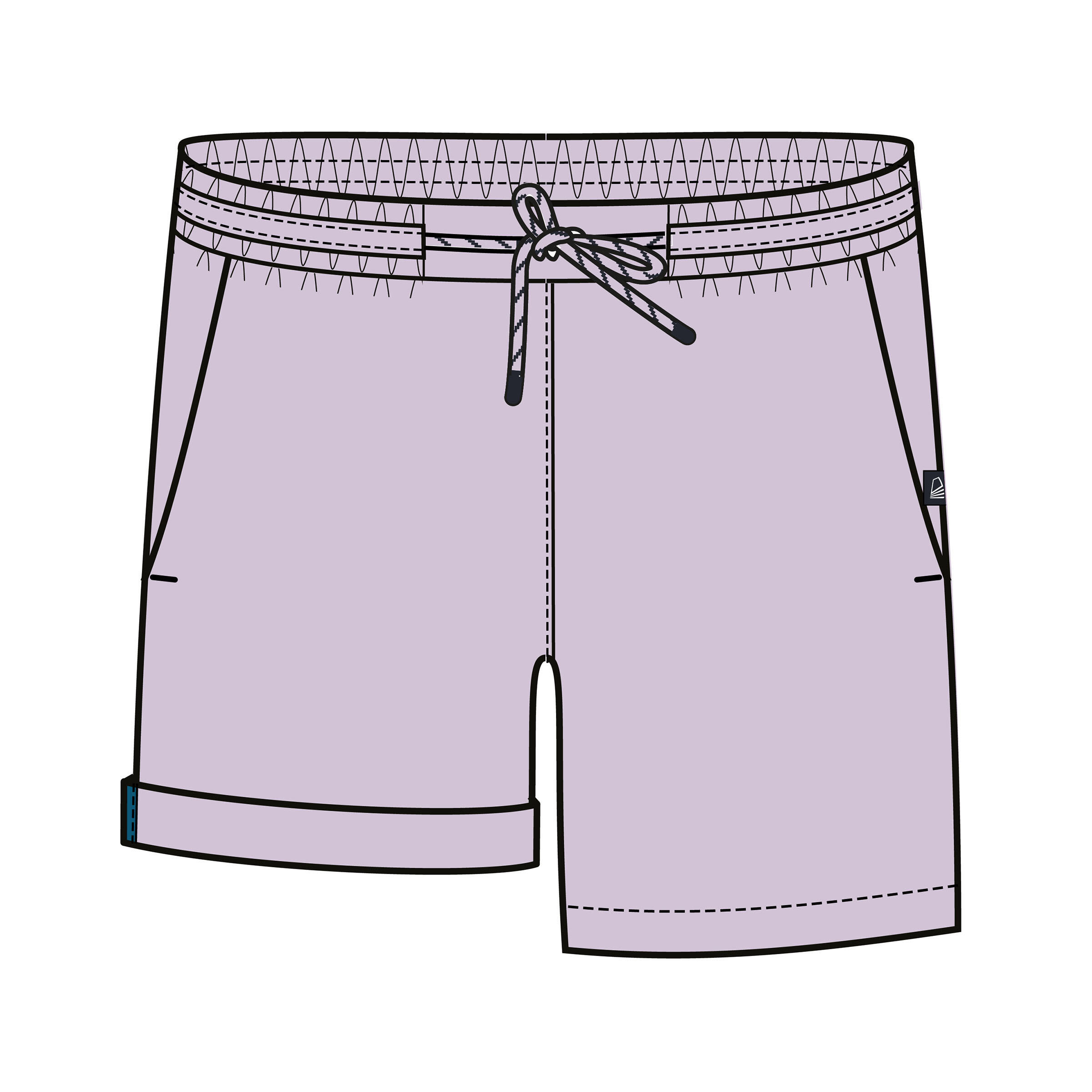 Women’s Sailing Shorts SAILING 100 lavender 9/9