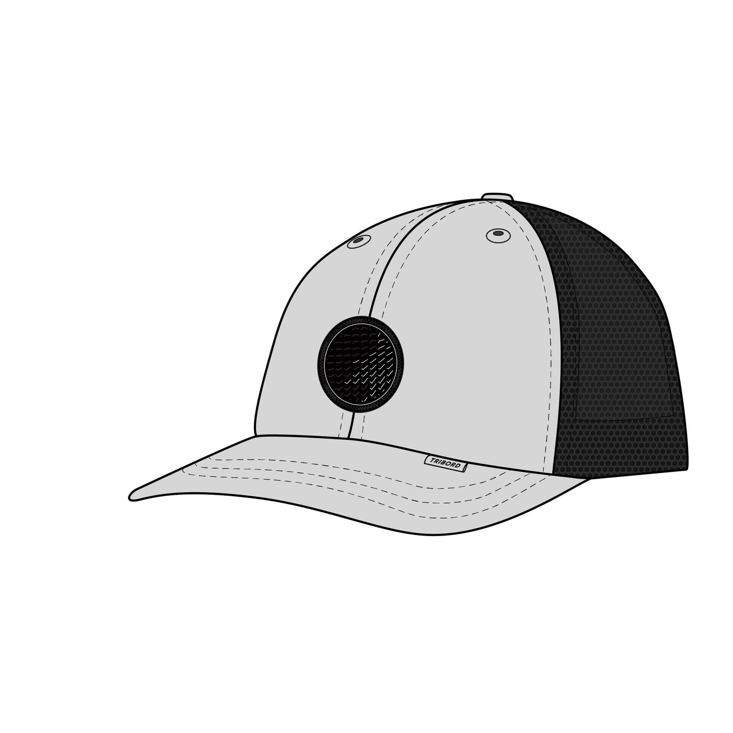 Adult Sailing Cap 500 Light Grey -  5