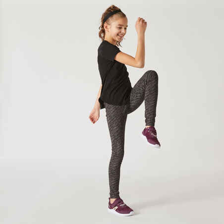 Girls' Breathable Leggings - Black Fade