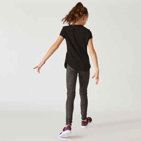 Girls' Breathable Leggings - Black Fade