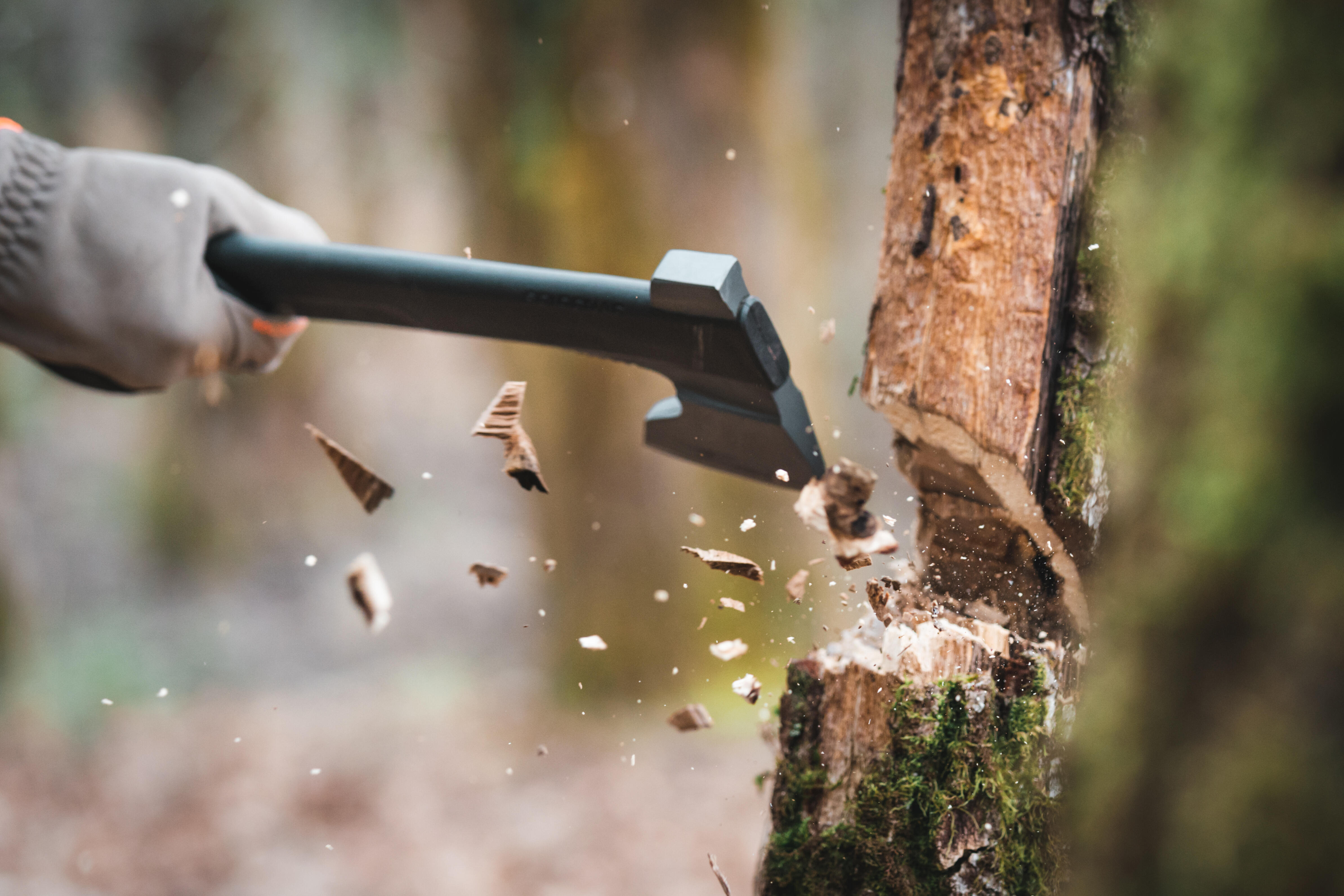 Axe Bushcraft 35 cm - Black - SOLOGNAC