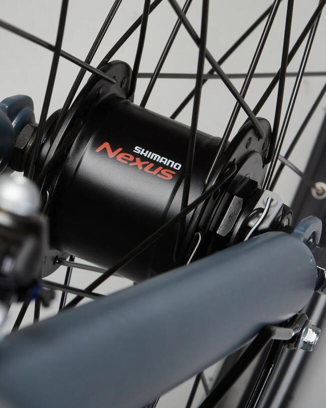 Getriebe an einem Fahrrad mit Aufschrift "Shimano Nexus"