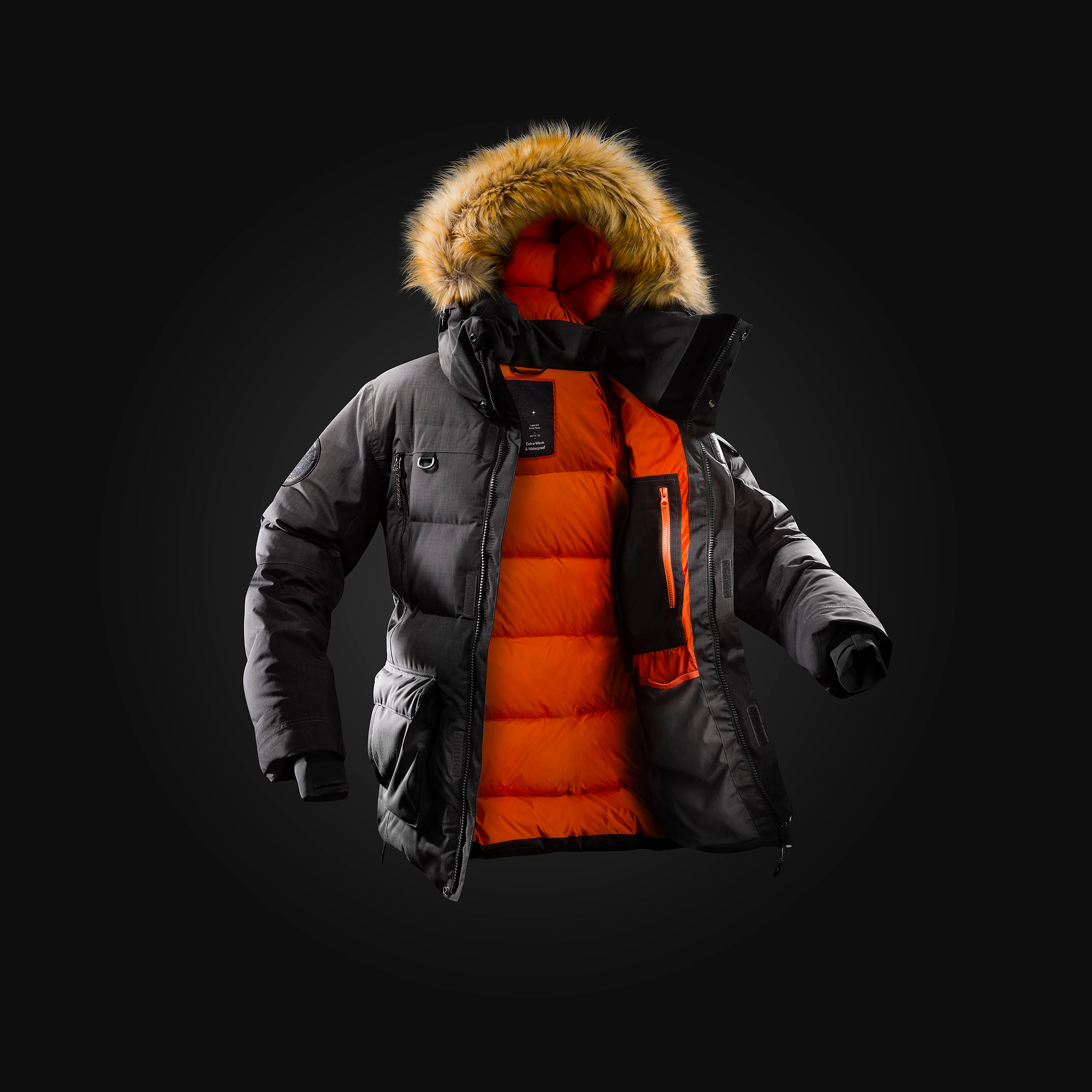 MEN S WINTER FEATHER DOWN WATERPROOF HIKING PARKA SH900 25 C
