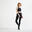 Crop top brassière maintien medium Femme - Noir