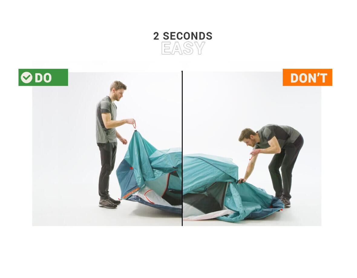 pitching a 2 seconds easy tent