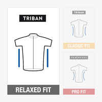 Men's Short-Sleeved Road Cycling Summer Jersey Essential - Blue