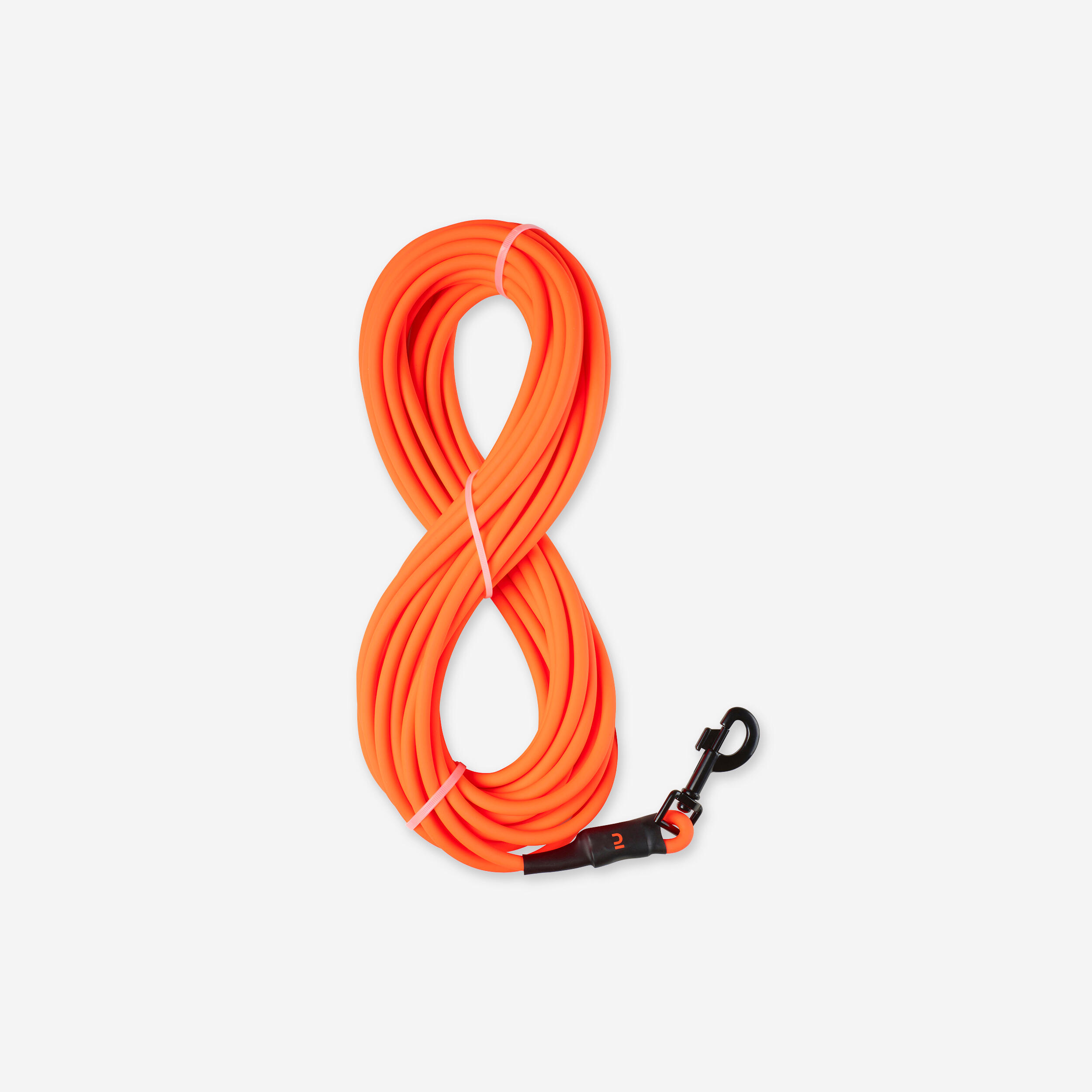 SOLOGNAC Dog leash 15 metres 900 neon orange