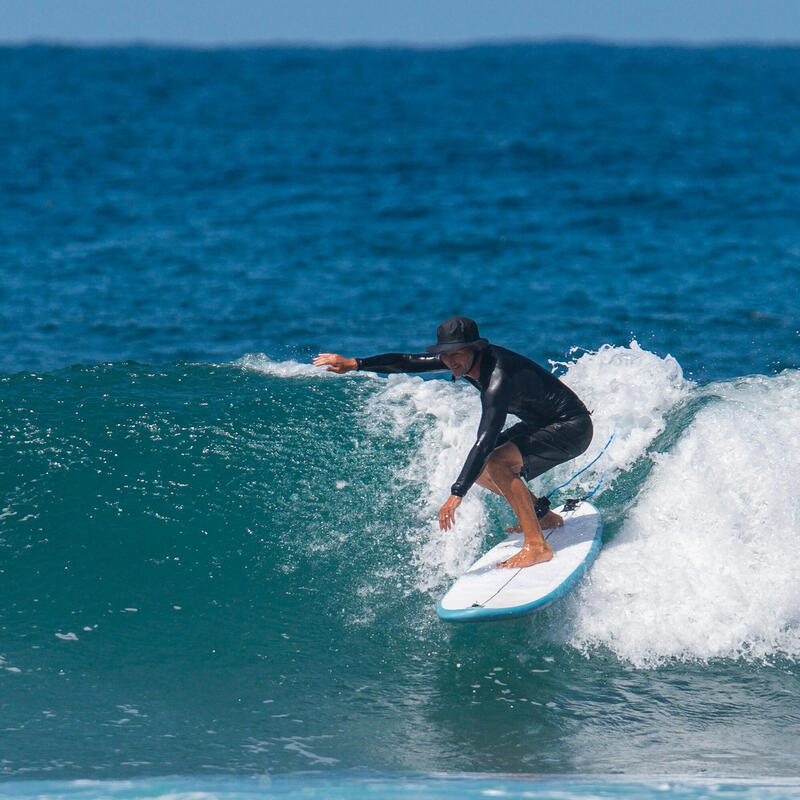 Uv-werende rashguard voor surfen heren 900 lange mouwen zwart