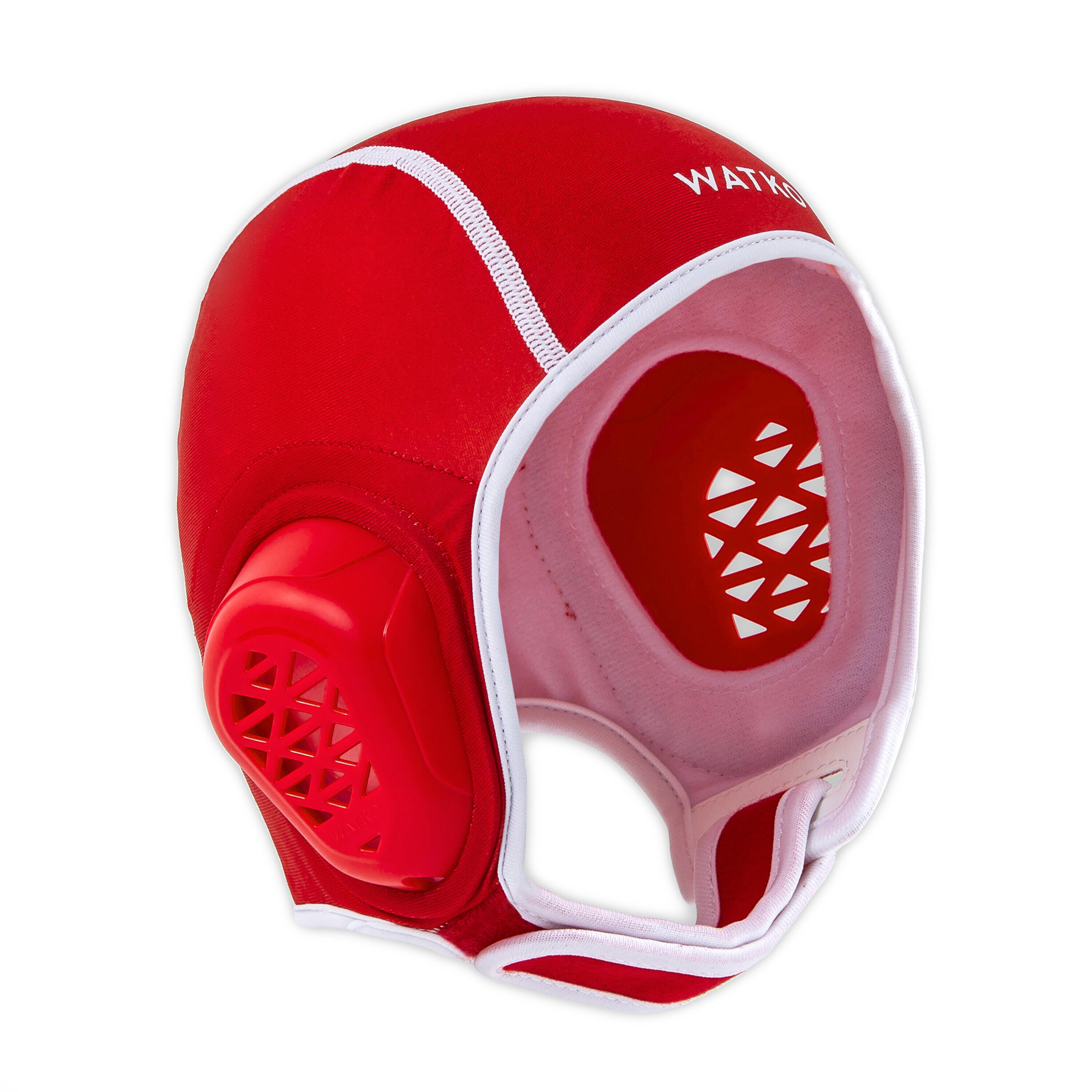 WATKO Kids' Water Polo Cap with Rip-Tab Easyplay - Red