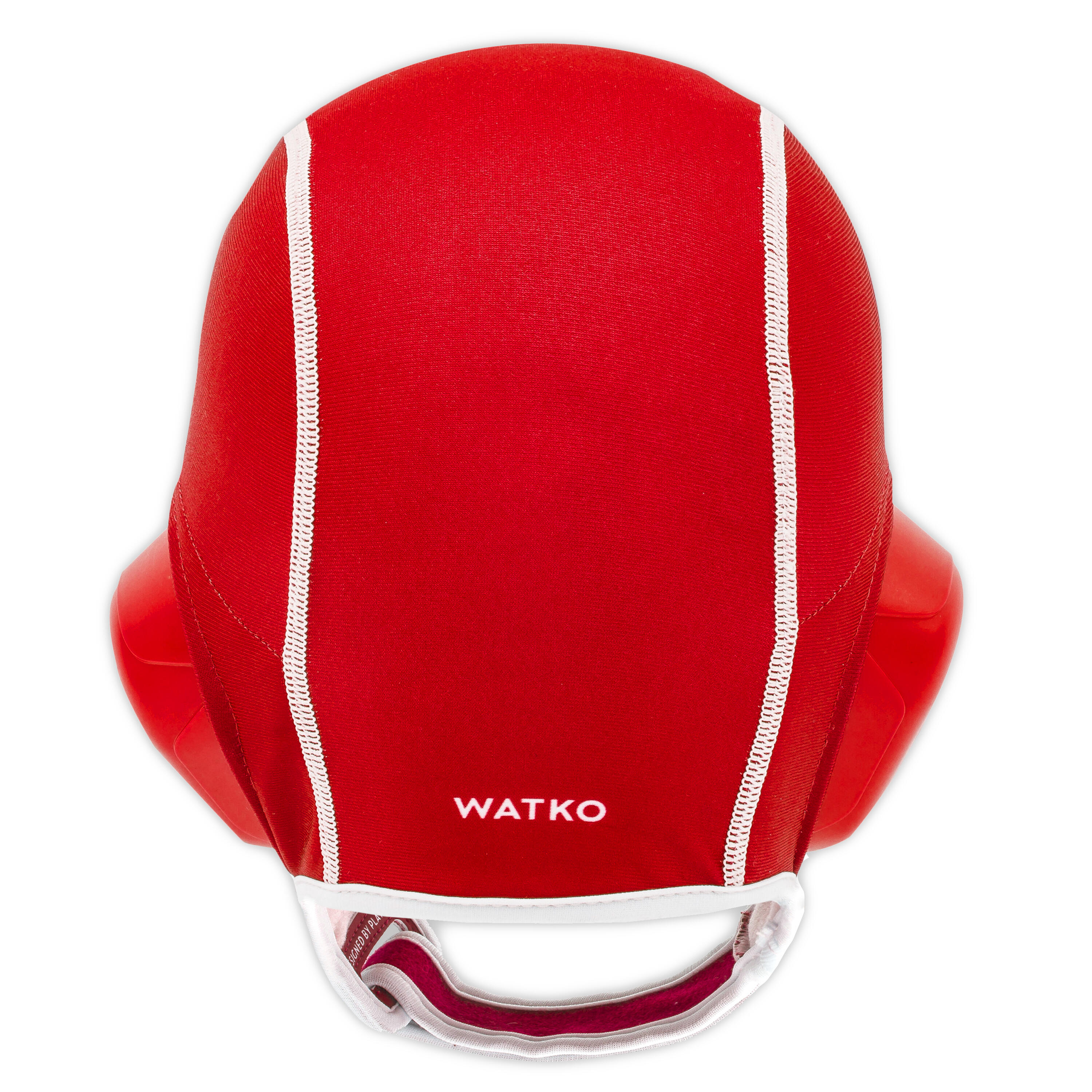 Kids' Water Polo Cap with Rip-Tab Easyplay - Red 4/5
