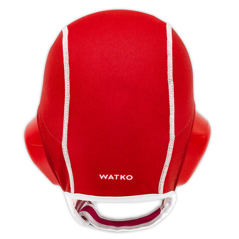 Bonnet water polo junior easyplay à scratch rouge