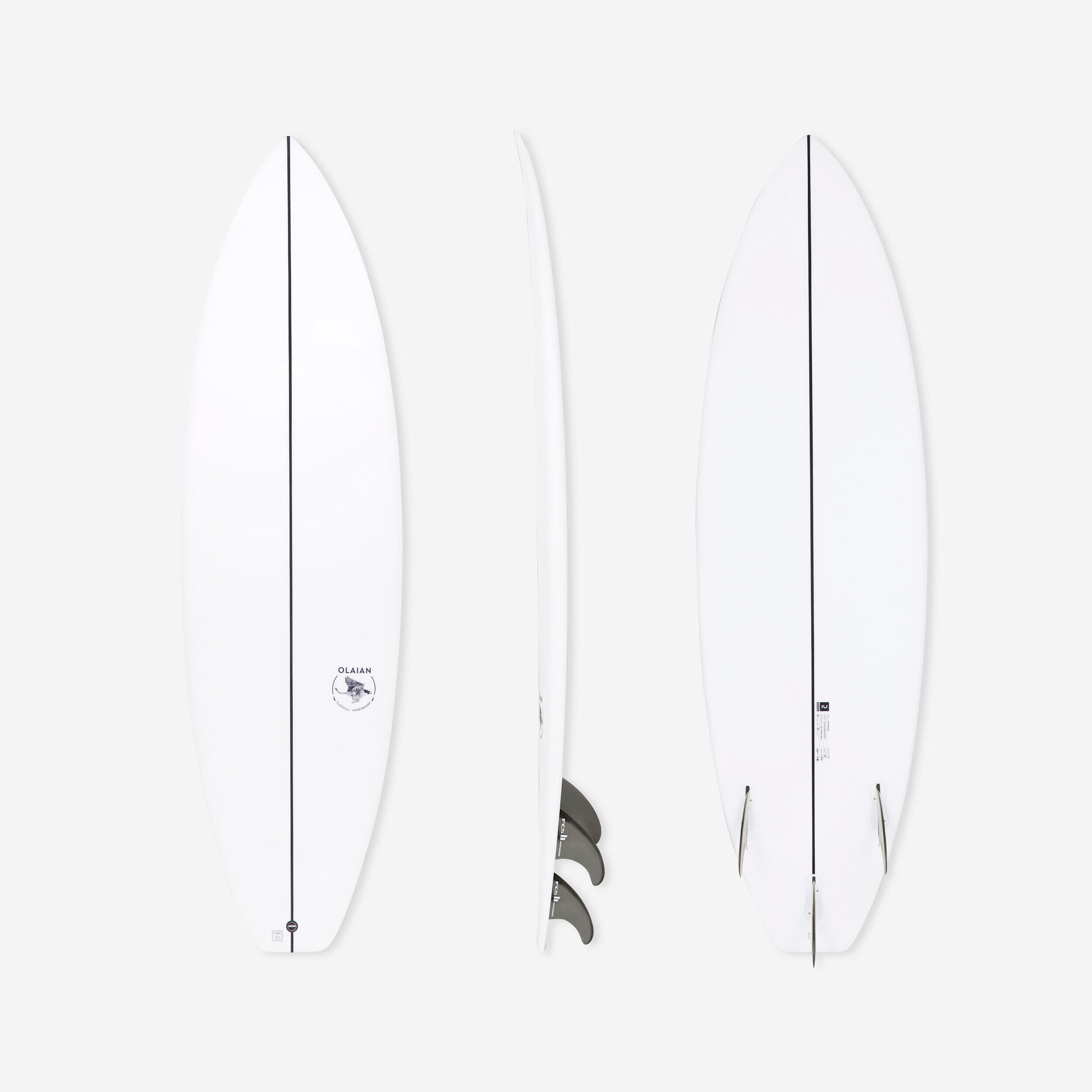 OLAIAN SHORTBOARD 900 6'1" 33 L. Supplied with 3 FCS2 fins