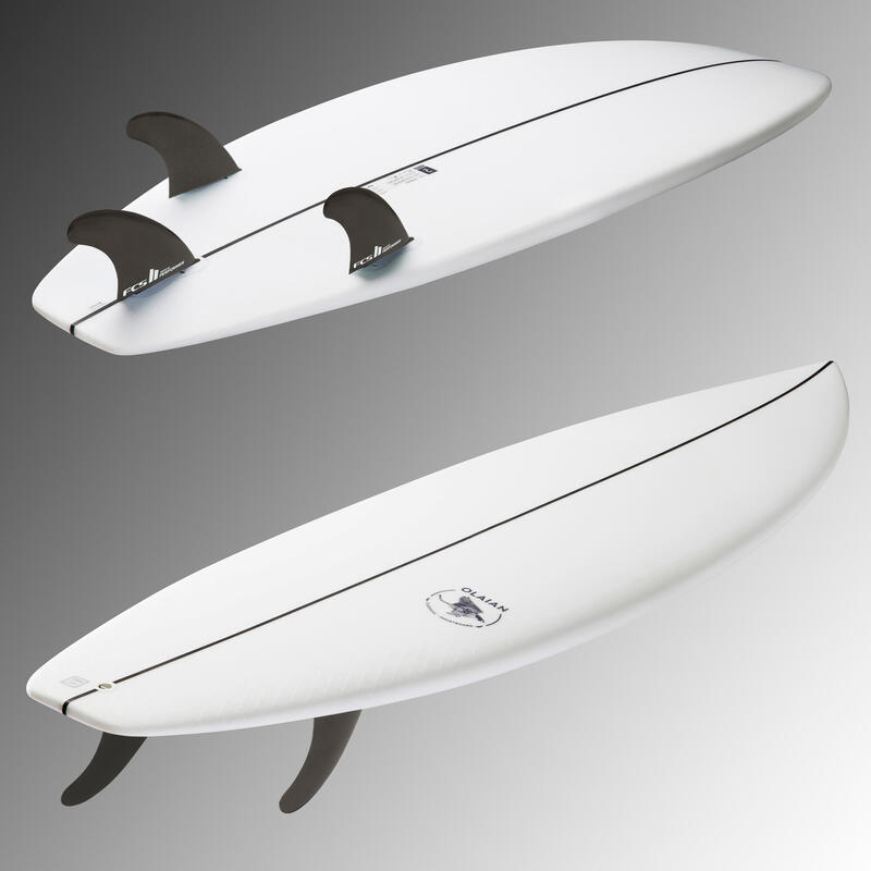 Prancha Shortboard de Surf 900 6'1" 33 L. Inclui 3 quilhas FCS2