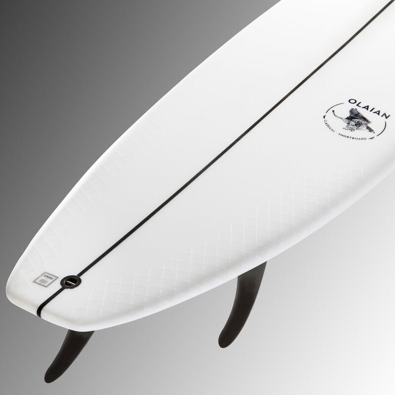 Shortboard voor surfen 900 5'5" 24 l. Geleverd met 3 FCS2-vinnen