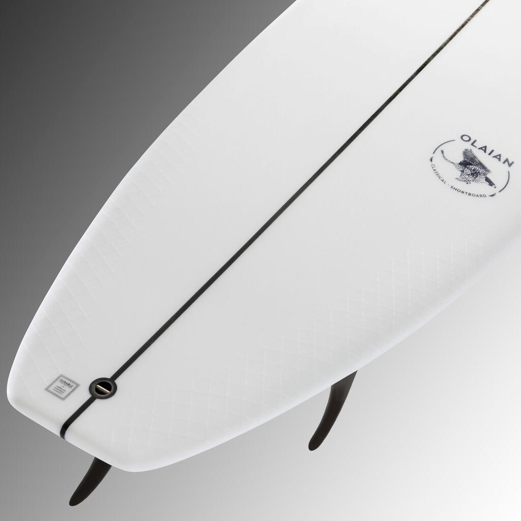 Tabla de surf con 3 quillas Olaian 900 blanco
