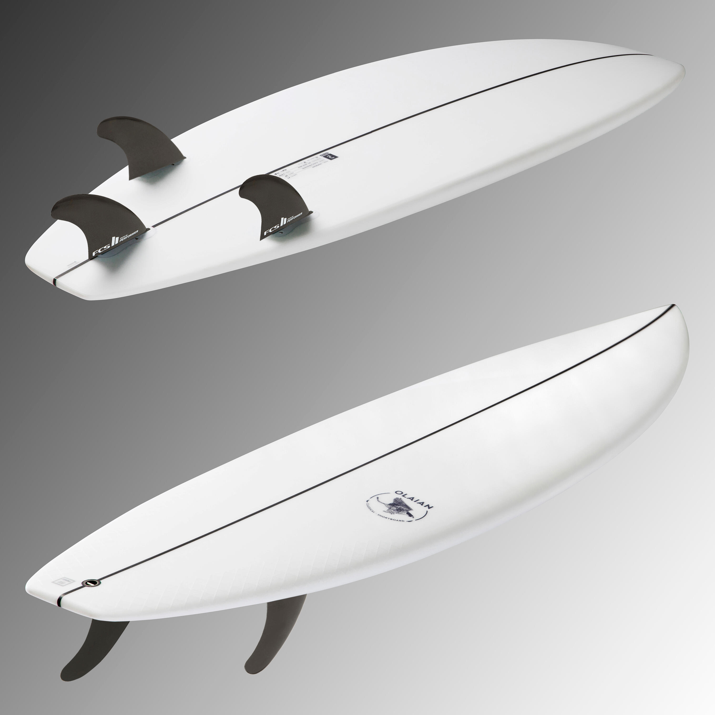 SHORTBOARD VOOR SURFEN 900 6'3" 35 L. Geleverd met 3 FCS2-vinnen 4/19